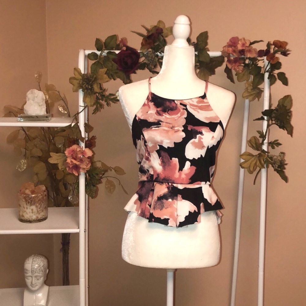 Papaya | Peplum Floral Tanktop